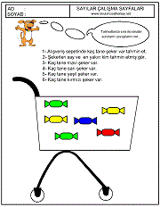 birinci sınıflar için sayı çalışma sayfaları